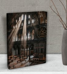 BK Gift Ayasofya Camii Tasarımlı Dekoratif Mini Kanvas Tablo 15x20cm-1