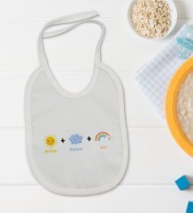 BK Kids Annem Babam Ben Tasarımlı Bebek Body Zıbın ve Mama Önlüğü Hediye Seti - Model 1