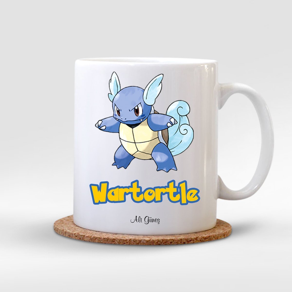 Kişiye Özel Pokemon Wartortle Beyaz Kupa Bardak