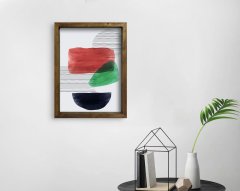 BK Home Doğal Masif Ahşap Çerçeveli Tablo-78