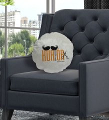 Kişiye Özel İsimli Erkek Kuaför Tasarımlı Dekoratif Kırlent Yastık-1