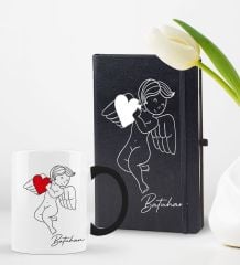 BK Gift Kişiye Özel Sevgili Temalı 2’li Defter Kupa Hediye Seti, Sevgiliye Hediye, Sevgililer Günü Hediyesi-14