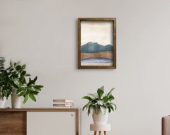 BK Home Doğal Masif Ahşap Çerçeveli Tablo-75