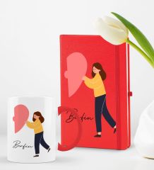BK Gift Kişiye Özel Sevgili Temalı 2’li Defter Kupa Hediye Seti, Sevgiliye Hediye, Sevgililer Günü Hediyesi-13
