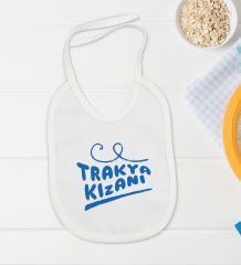 BK Kids Trakya Kızanı Tasarımlı Beyaz Bebek Body Zıbın ve Mama Önlüğü Hediye Seti-1
