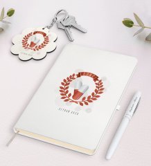 Kişiye Özel Eczacı Beyaz Defter Kalem ve Anahtarlık Hediye Seti-9