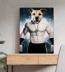 Evcil Dostlara Özel Boksör Tasarımlı Portre Kanvas Tablo 50x70cm-4