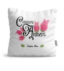 Kişiye Özel Canım Annem Saten Yastık - 16