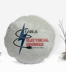 Kişiye Özel İsimli Elektrik Mühendisi Tasarımlı Dekoratif Kırlent Yastık-1