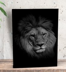 BK Gift Aslan Tasarımlı Dekoratif Mini Kanvas Tablo 15x20cm-2