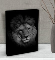 BK Gift Aslan Tasarımlı Dekoratif Mini Kanvas Tablo 15x20cm-2