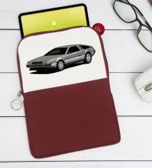 BK Gift Klasik Araç Tasarımlı Taşınabilir Koruyucu Tablet Kılıfı & Organizer Çanta - Bordo-6
