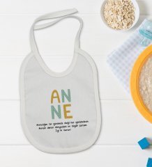 BK Kids Anne Tasarımlı Bebek Body Zıbın ve Mama Önlüğü Hediye Seti - Model 2