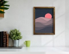 BK Home Doğal Masif Ahşap Çerçeveli Tablo-73
