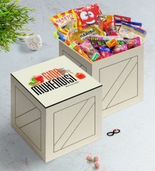 Kişiye Özel Gıda Mühendisi Ahşap Kutuda Nostaljik Lezzetler Hediye Seti-1