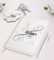 Kişiye Özel Eczacı Beyaz Defter Kalem ve Anahtarlık Hediye Seti-8