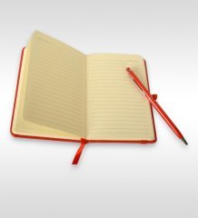 Kişiye Özel 336 Kırmızı Defter Kalem Kartvizitlik Set