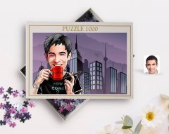 Kişiye Özel Erkek Karikatürlü 1000 Parça Profesyonel Puzzle-64