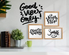 BK Home Dekoratif 3’lü Retro Ahşap Tablo ve Konsept Duvar Dekoru-9