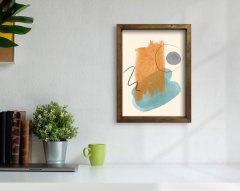 BK Home Doğal Masif Ahşap Çerçeveli Tablo-72