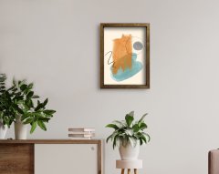 BK Home Doğal Masif Ahşap Çerçeveli Tablo-72