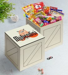 Kişiye Özel Genetik Mühendisi Ahşap Kutuda Nostaljik Lezzetler Hediye Seti
