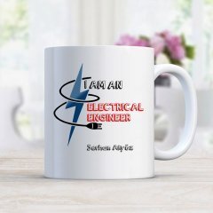Kişiye Özel Mesleki Elektrik Mühendisi Beyaz Kupa Bardak - 002