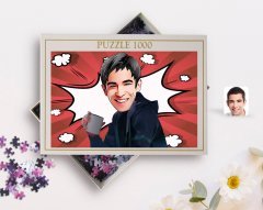 Kişiye Özel Erkek Karikatürlü 1000 Parça Profesyonel Puzzle-63