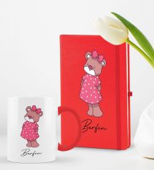 BK Gift Kişiye Özel Sevgili Temalı 2’li Defter Kupa Hediye Seti, Sevgiliye Hediye, Sevgililer Günü Hediyesi-10