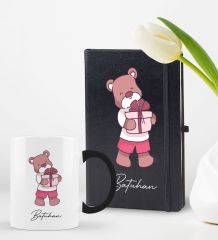 BK Gift Kişiye Özel Sevgili Temalı 2’li Defter Kupa Hediye Seti, Sevgiliye Hediye, Sevgililer Günü Hediyesi-10