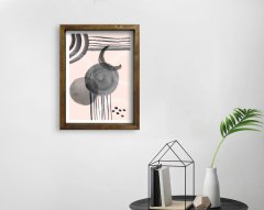 BK Home Doğal Masif Ahşap Çerçeveli Tablo-71