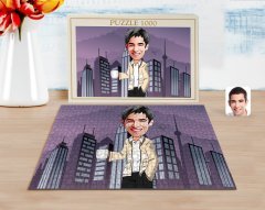 Kişiye Özel Erkek Karikatürlü 1000 Parça Profesyonel Puzzle-62