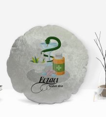 Kişiye Özel İsimli Eczacı Tasarımlı Dekoratif Kırlent Yastık-6