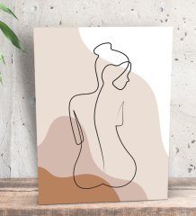 BK Gift Women's Line Tasarımlı Dekoratif Mini Kanvas Tablo 15x20cm-2