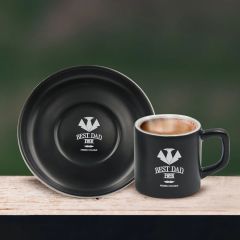 BK Gift Kişiye Özel Dad Tasarımlı Siyah Renk Türk Kahvesi Fincanı-14, Arkadaşa Hediye, Sevgiliye Hediye, Yıl Dönümü Hediyesi
