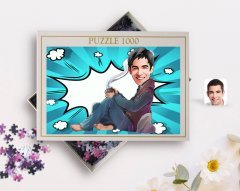Kişiye Özel Erkek Karikatürlü 1000 Parça Profesyonel Puzzle-61