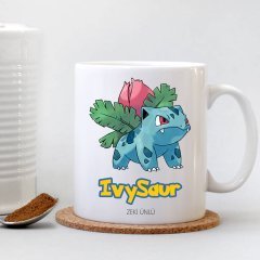 Kişiye Özel Pokemon Ivysaur Beyaz Kupa Bardak