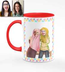 Kişiye Özel Türbanlı Karikatürlü Kırmızı Kupa Bardak 38k706