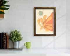 BK Home Doğal Masif Ahşap Çerçeveli Tablo-69