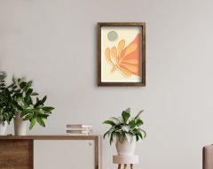 BK Home Doğal Masif Ahşap Çerçeveli Tablo-69