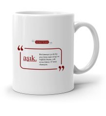 Kişiye Özel Aşık Beyaz Kupa Bardak - 1
