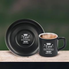 BK Gift Kişiye Özel Dad Tasarımlı Siyah Renk Türk Kahvesi Fincanı-13, Arkadaşa Hediye, Sevgiliye Hediye, Yıl Dönümü Hediyesi
