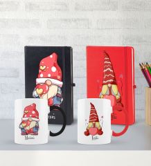 BK Gift Kişiye Özel Sevgili Temalı 2’li Defter Kupa Hediye Seti, Sevgiliye Hediye, Sevgililer Günü Hediyesi-7