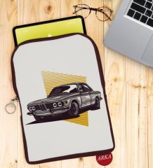 BK Gift Klasik Araç Tasarımlı Taşınabilir Koruyucu Tablet Kılıfı & Organizer Çanta - Bordo-1