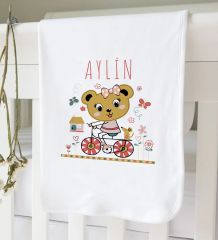 BK Kids Kişiye Özel İsimli 5 Parça Pembe Bebek Body Zıbın ve Battaniye Hediye Seti, Yeni Doğan Bebek Giyim Hediyesi-1
