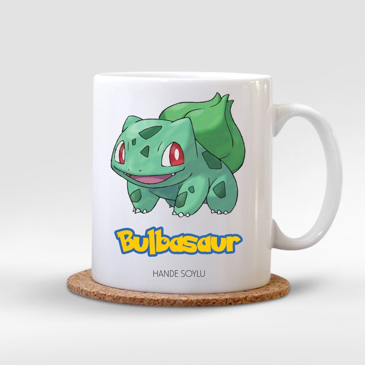 Kişiye Özel Pokemon Bulbasaur Beyaz Kupa Bardak