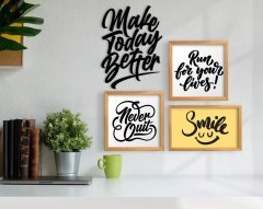 BK Home Dekoratif 3’lü Retro Ahşap Tablo ve Konsept Duvar Dekoru-5
