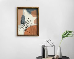 BK Home Doğal Masif Ahşap Çerçeveli Tablo-68