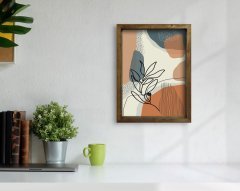 BK Home Doğal Masif Ahşap Çerçeveli Tablo-68
