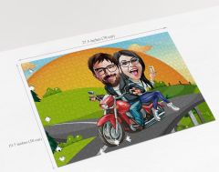 BK Gift Kişiye Özel Sevgililer Karikatürlü 1000 Parça Profesyonel Puzzle-30